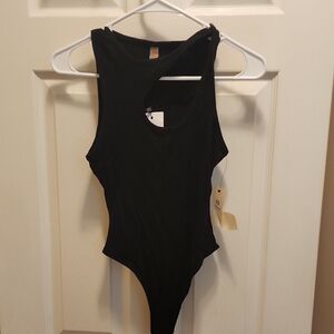 Mono B Black Sleeveless Bodysuit